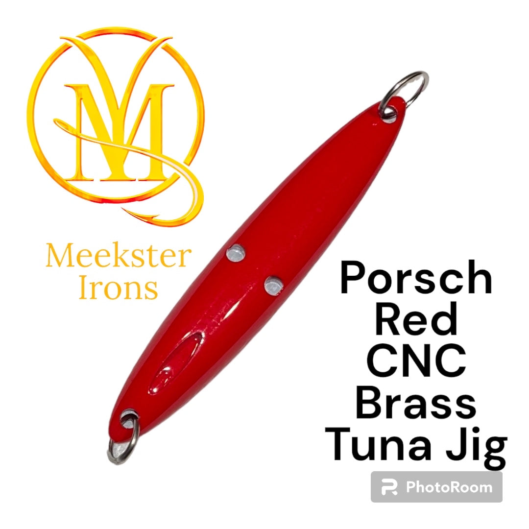 Porsch Red CNC Tuna Jig by Meekster Irons Pacific Surface Irons