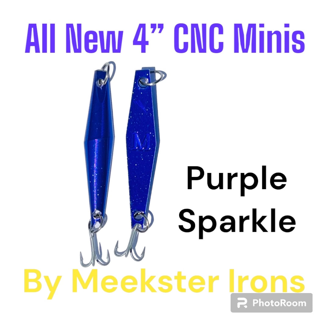 New Purple Sparkle 4” CNC MINI SURFACE IRONS by Meekster Irons