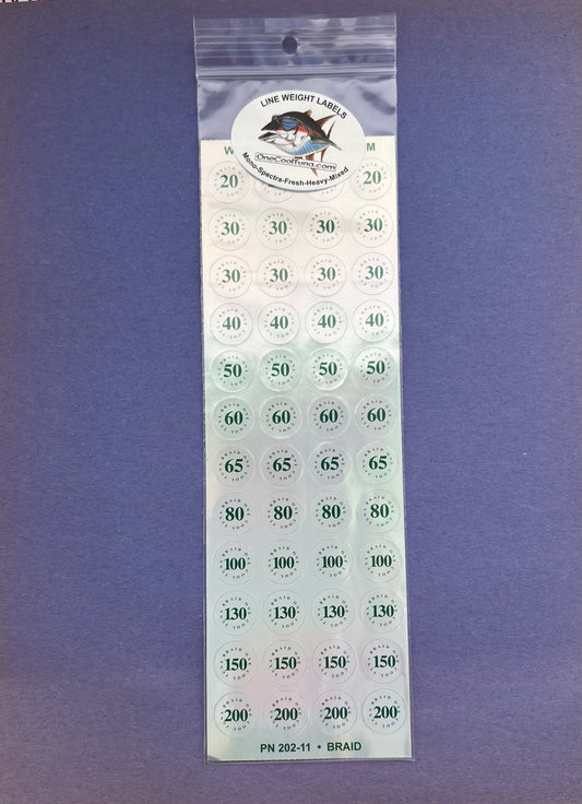 Fishing Line Lables - Braid