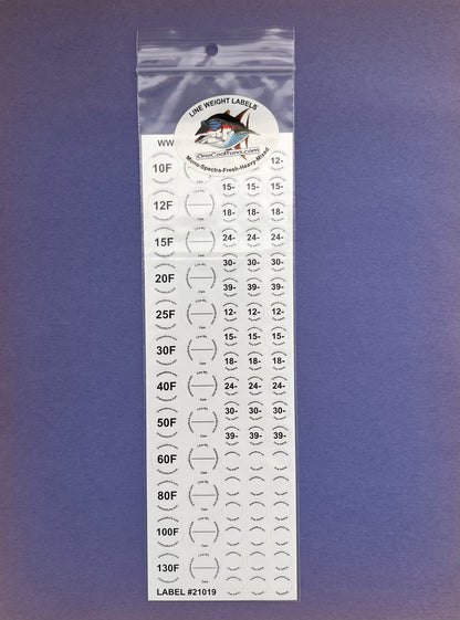 deep sea sport fishing rod and reel decals Fishing Line Labels - Drag Set