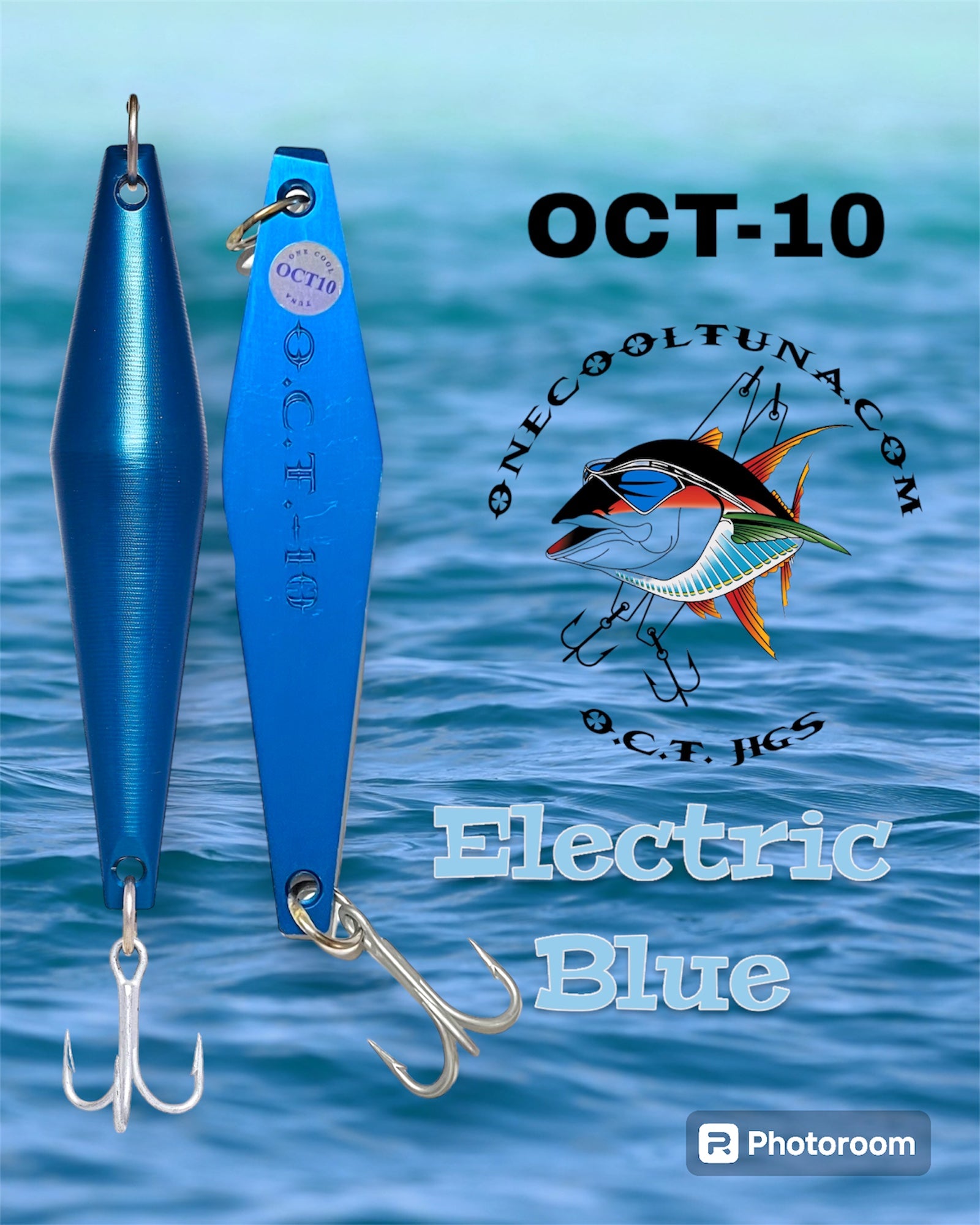 best electric fishing lure OCT-10 Electric Blue CNC Surface Iron - 6.5" Fishing Jig by O.C.T
