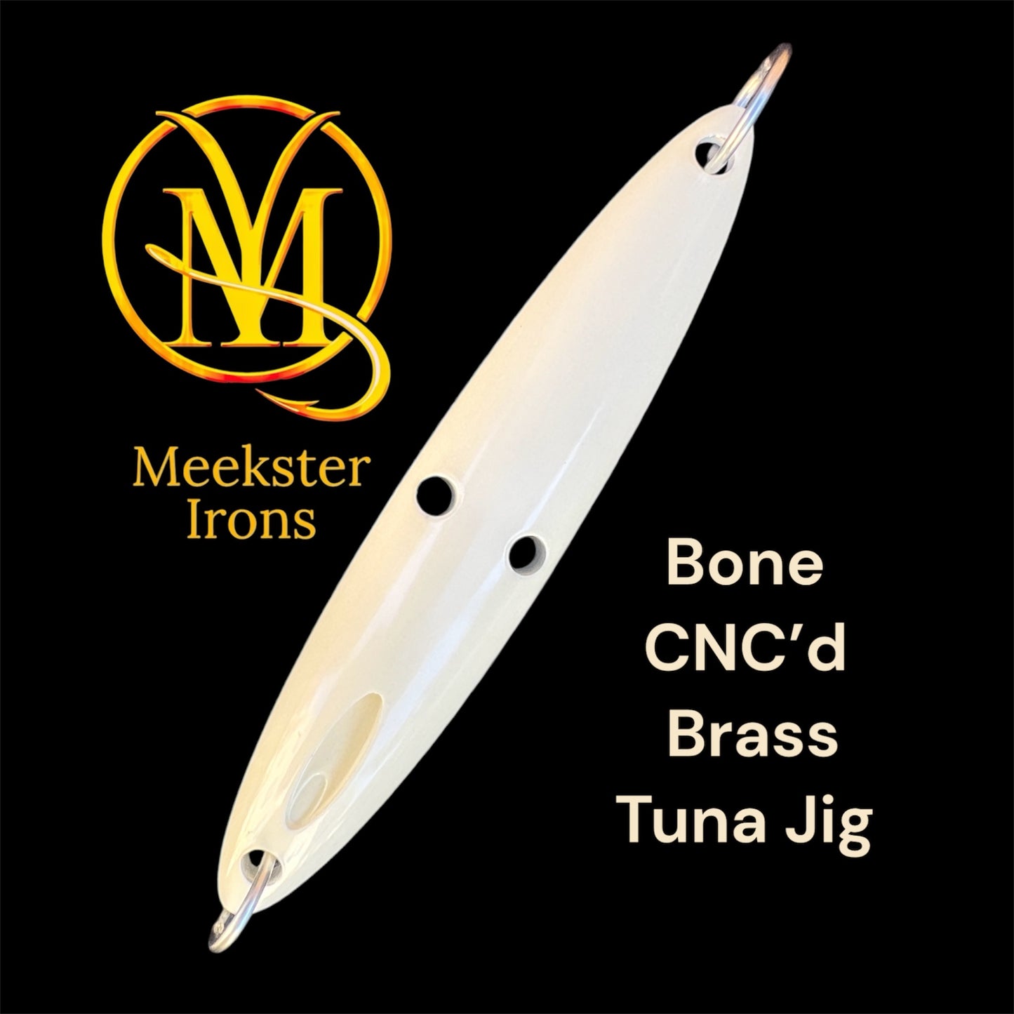 Brass CNC Tuna Jig by Meekster Irons : Bone